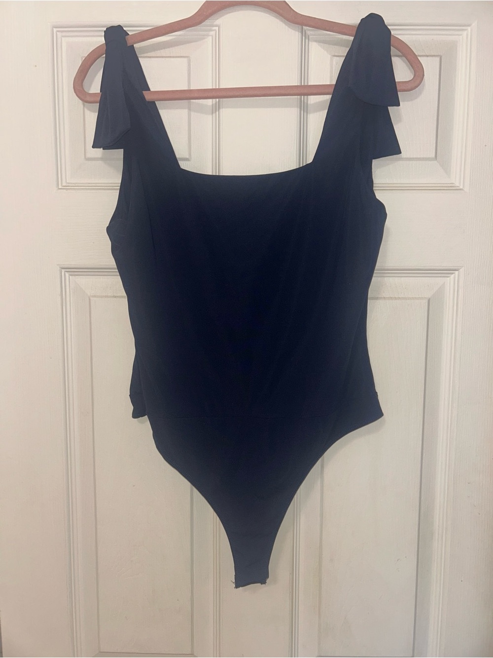 TCEC Black Women’s One-Piece Swimsuit with Tie Shoulder Straps